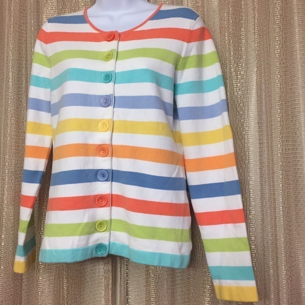 Orvis Colorful Striped Cardigan